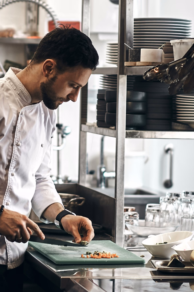 Chef preparing food